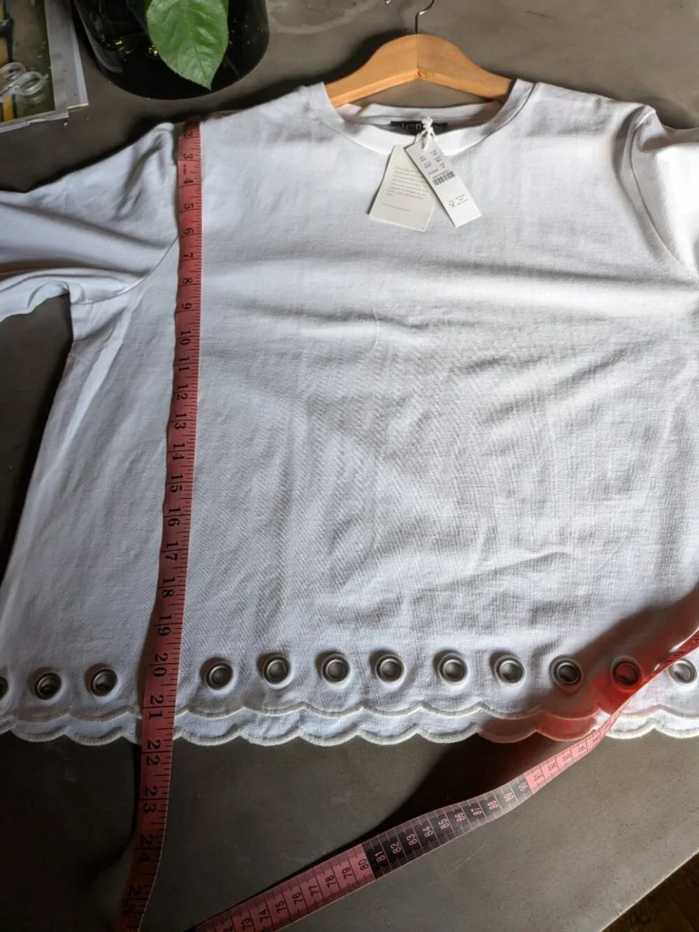 J. Crew Boyfriend jersey relaxed long-sleeve T-shirt with grommets